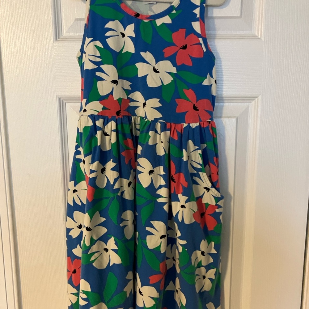 Hanna Andersson Blue Floral Kids Dress